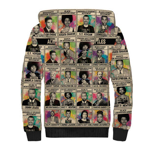 All My Heroes Have FBI Files Sherpa Hoodie Civil Rights Leaders