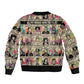 All My Heroes Have FBI Files Sleeve Zip Bomber Jacket Civil Rights Leaders