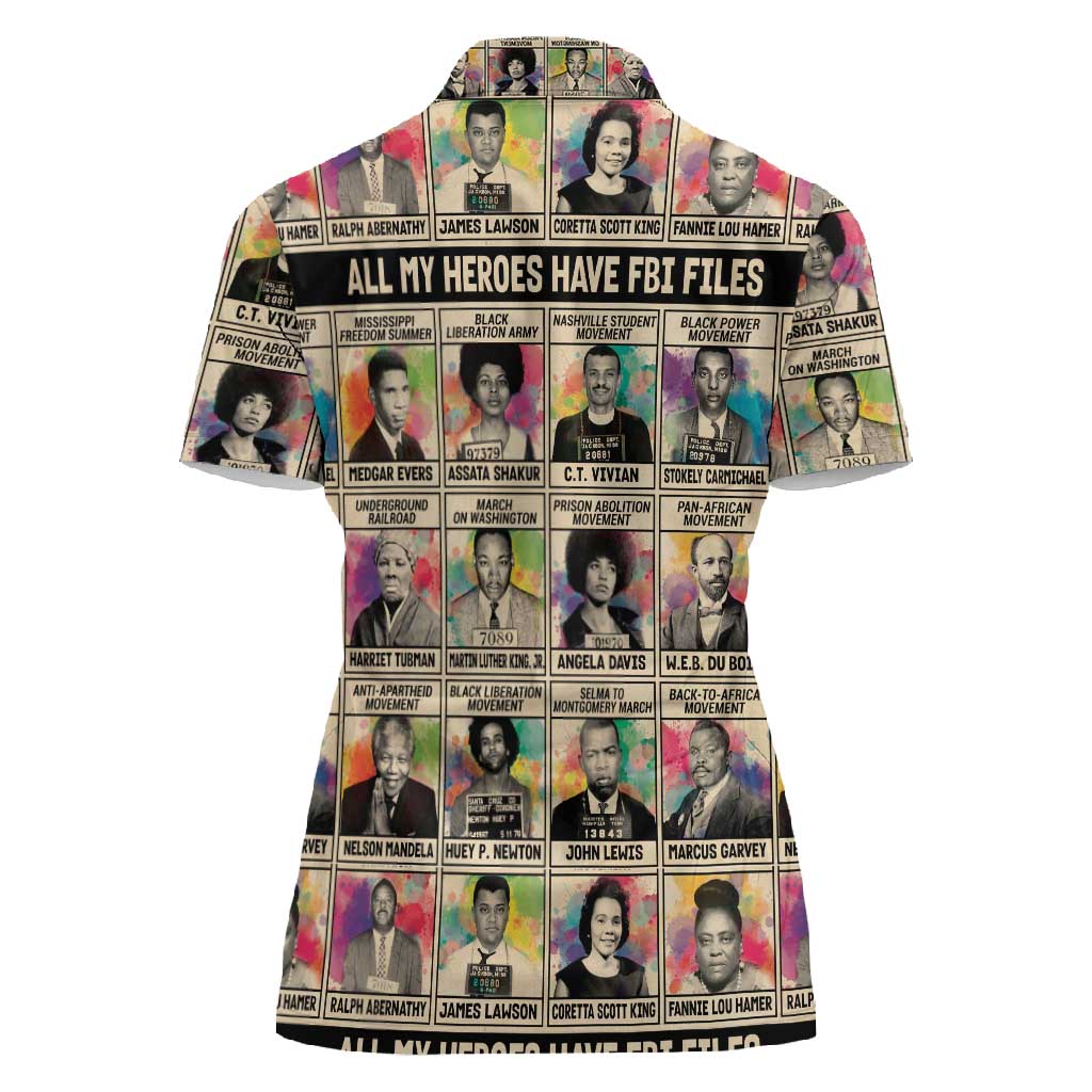 All My Heroes Have FBI Files Women Polo Shirt Civil Rights Leaders