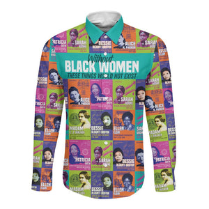 African Women Inventors Long Sleeve Button Shirt Without Black Women These Things Would Not Exist