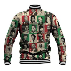 A To Z Of Black Heroes Baseball Jacket Civil Rights Leaders DT02