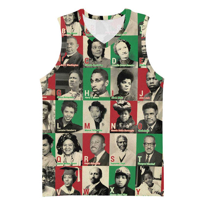 A To Z Of Black Heroes Basketball Jersey Civil Rights Leaders DT02