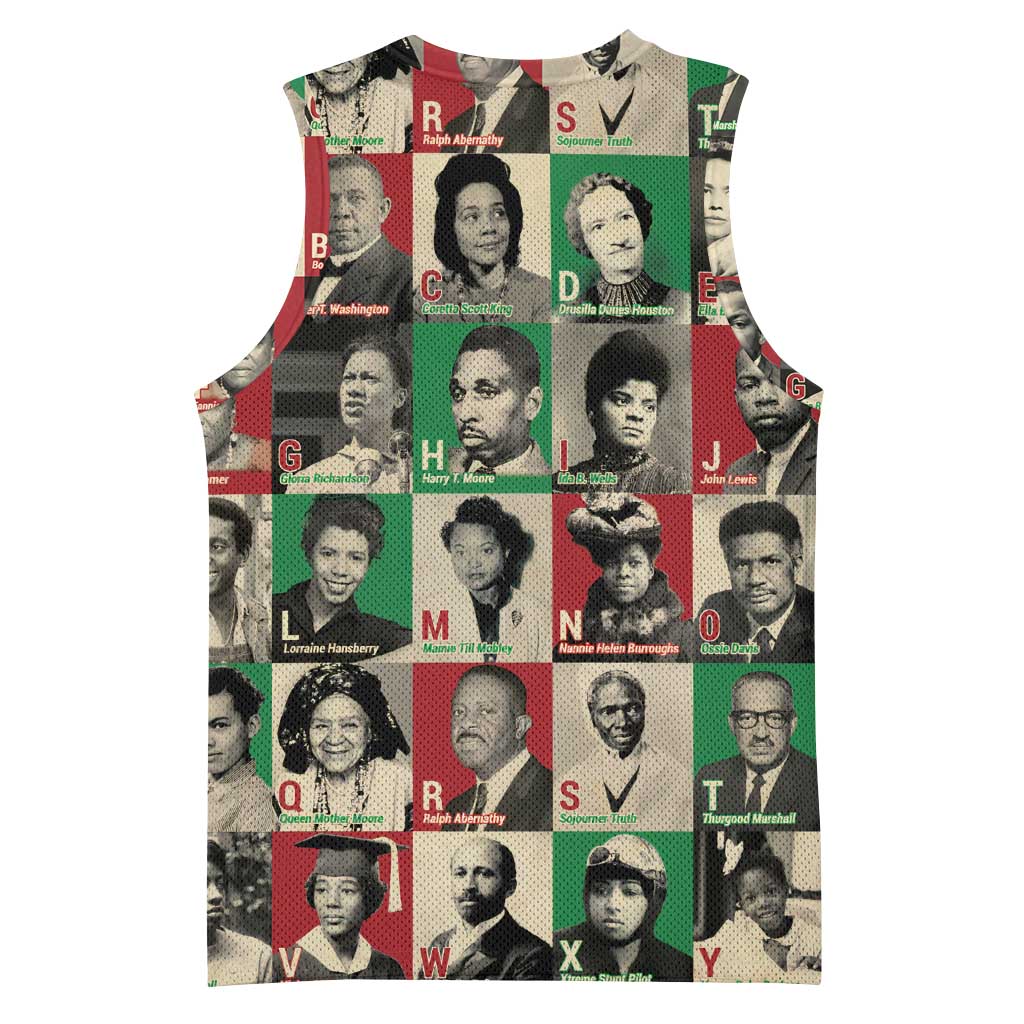 A To Z Of Black Heroes Basketball Jersey Civil Rights Leaders DT02