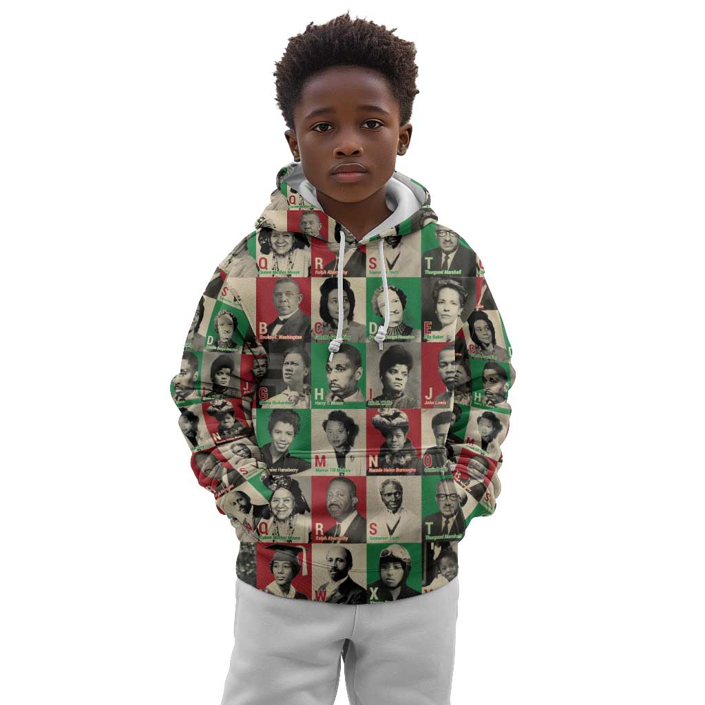 A To Z Of Black Heroes Kid Hoodie Civil Rights Leaders