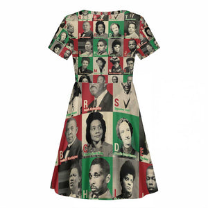 A To Z Of Black Heroes Kid Short Sleeve Dress Civil Rights Leaders