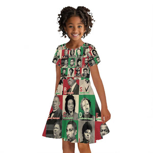 A To Z Of Black Heroes Kid Short Sleeve Dress Civil Rights Leaders