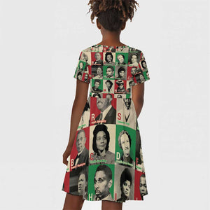 A To Z Of Black Heroes Kid Short Sleeve Dress Civil Rights Leaders