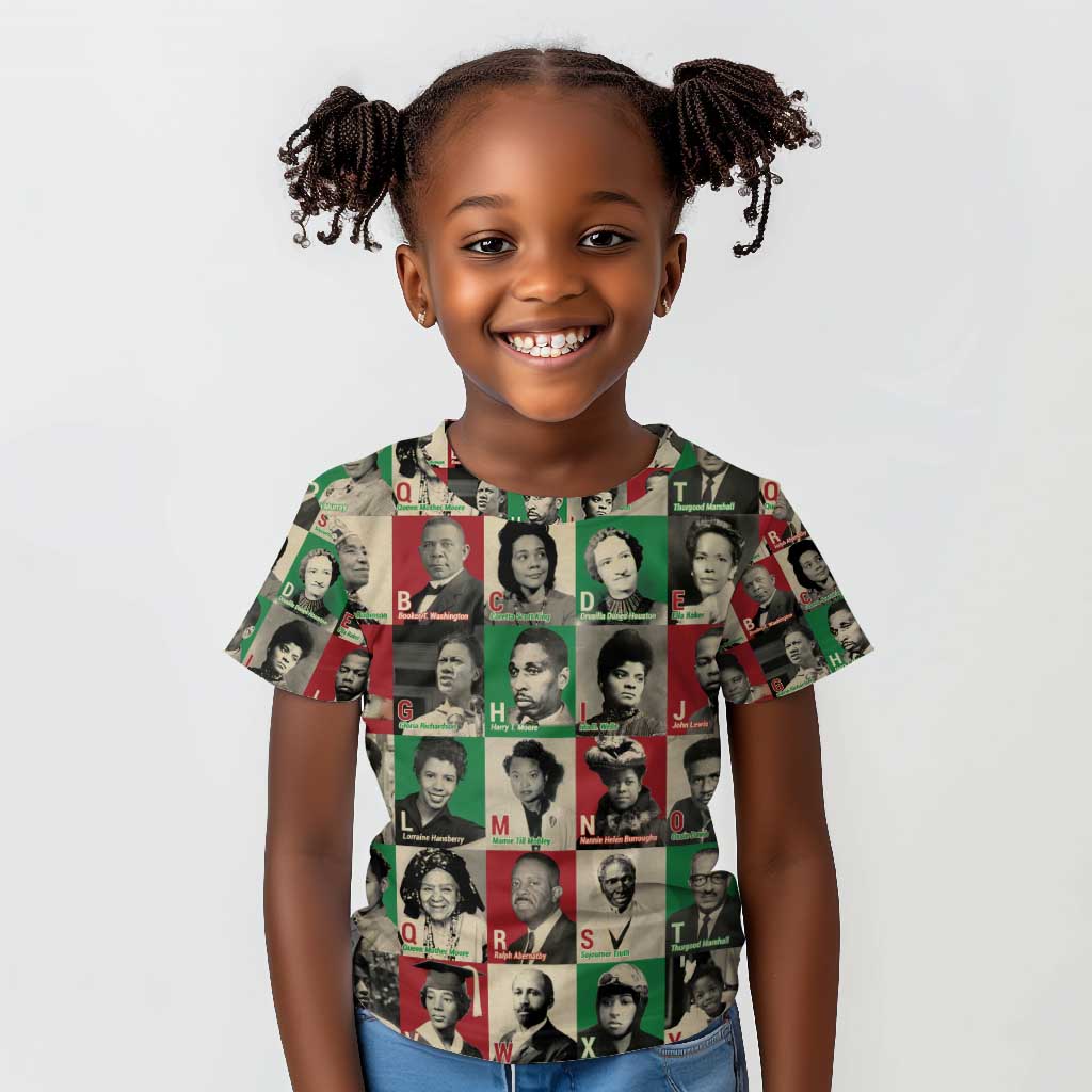 A To Z Of Black Heroes Kid T shirt Civil Rights Leaders