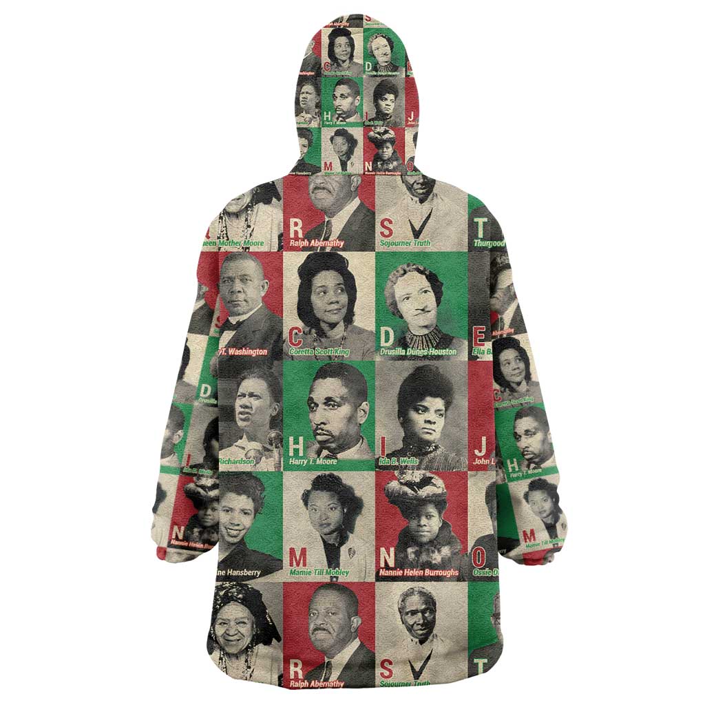 A To Z Of Black Heroes KId Wearable Blanket Hoodie Civil Rights Leaders