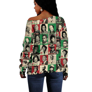 A To Z Of Black Heroes Off Shoulder Sweater Civil Rights Leaders