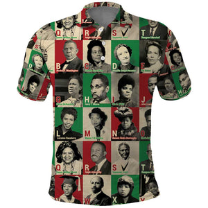 A To Z Of Black Heroes Polo Shirt Civil Rights Leaders