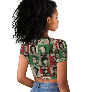 A To Z Of Black Heroes Raglan Cropped T shirt Civil Rights Leaders