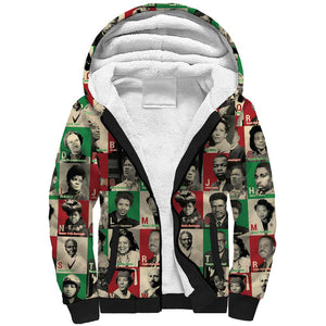 A To Z Of Black Heroes Sherpa Hoodie Civil Rights Leaders