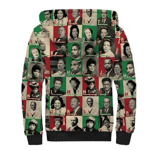 A To Z Of Black Heroes Sherpa Hoodie Civil Rights Leaders