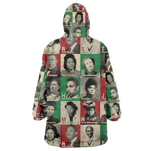 A To Z Of Black Heroes Wearable Blanket Hoodie Civil Rights Leaders