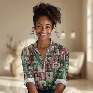 A To Z Of Black Heroes Women Casual Shirt Civil Rights Leaders