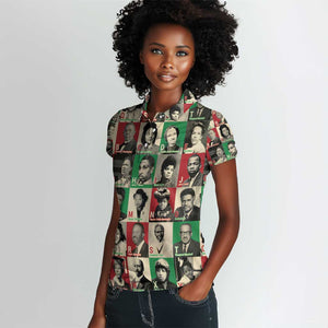 A To Z Of Black Heroes Women Polo Shirt Civil Rights Leaders