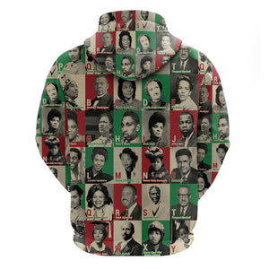 A To Z Of Black Heroes Zip Hoodie Civil Rights Leaders