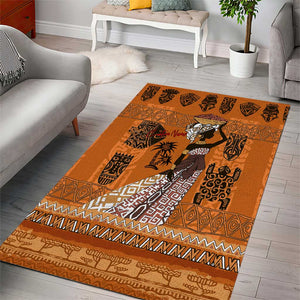 Personalized Beautiful Woman African Area Rug