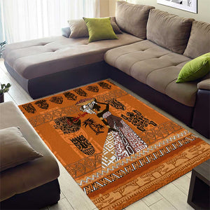 Personalized Beautiful Woman African Area Rug