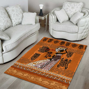 Personalized Beautiful Woman African Area Rug