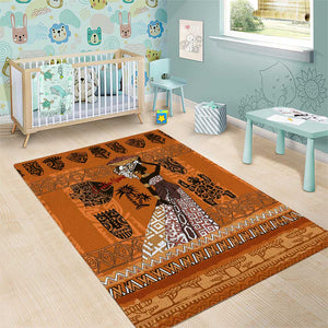 Personalized Beautiful Woman African Area Rug