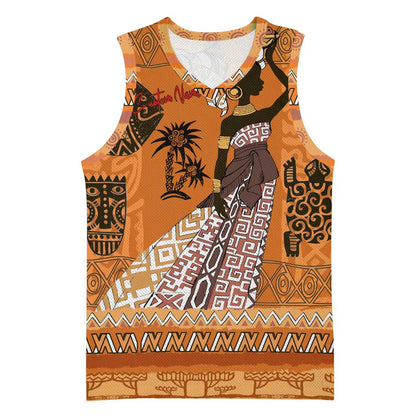 Personalized Beautiful Woman African Basketball Jersey DT02