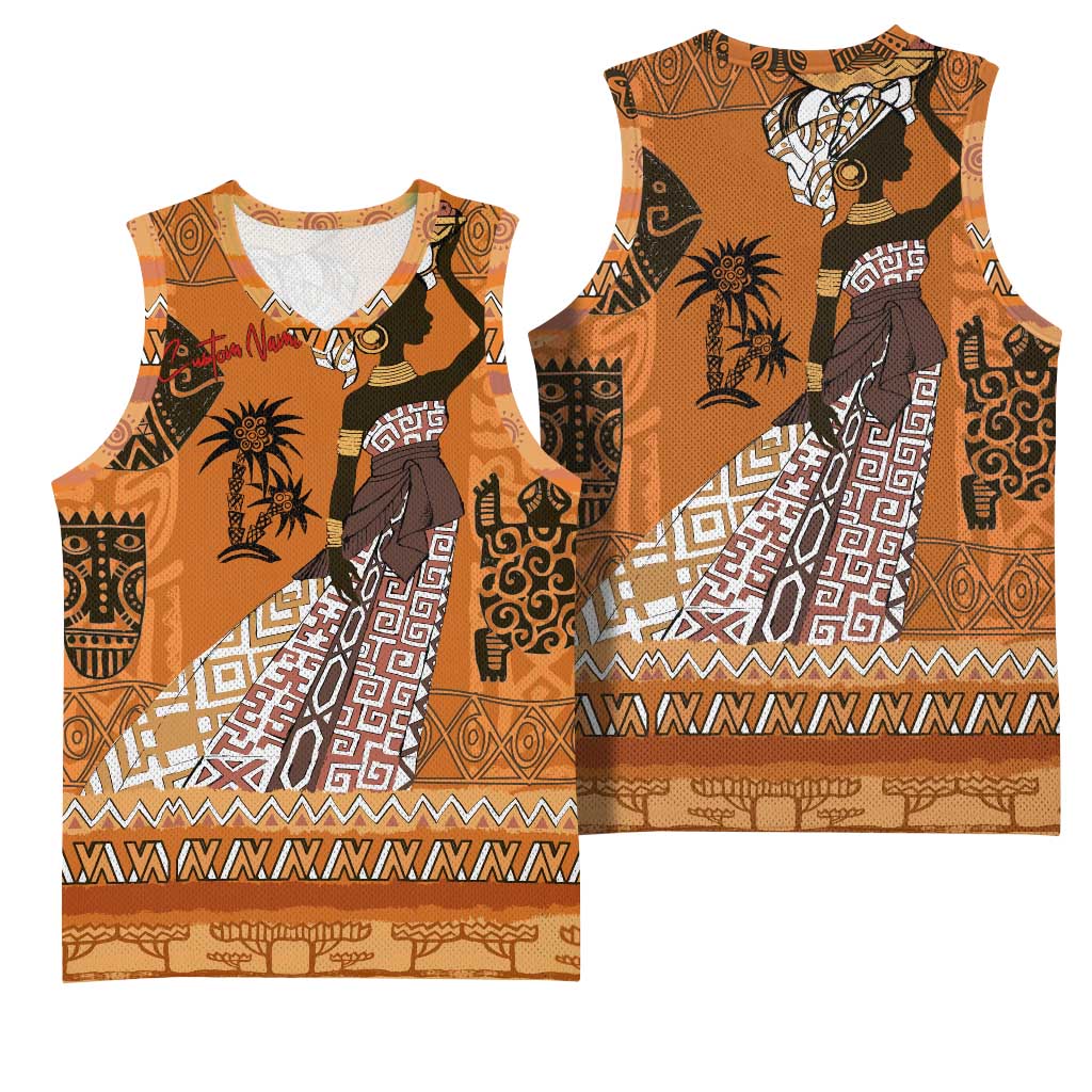 Personalized Beautiful Woman African Basketball Jersey DT02