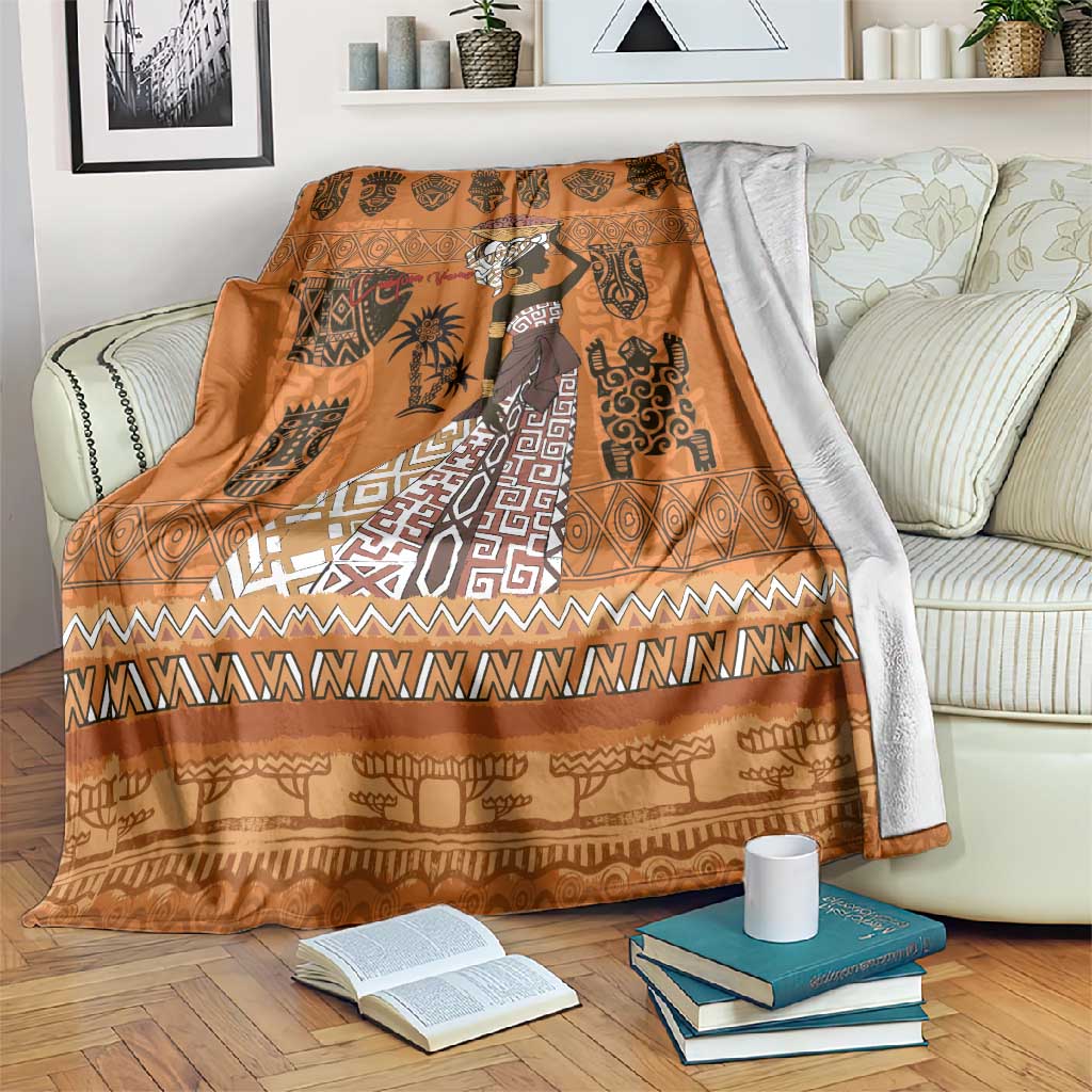 Personalized Beautiful Woman African Blanket