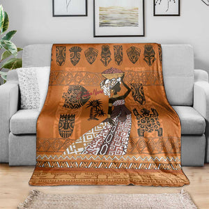 Personalized Beautiful Woman African Blanket