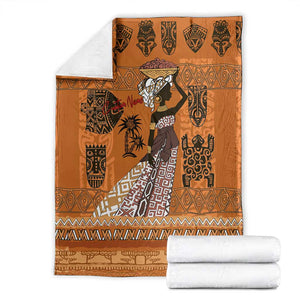 Personalized Beautiful Woman African Blanket