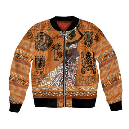 Personalized Beautiful Woman African Bomber Jacket