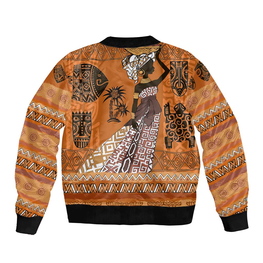 Personalized Beautiful Woman African Bomber Jacket