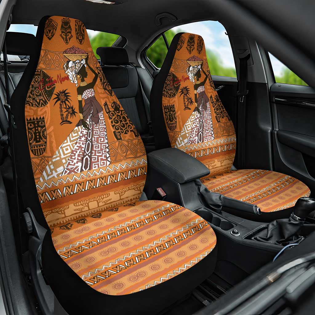 Personalized Beautiful Woman African Car Seat Cover