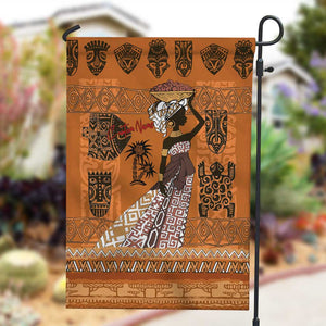 Personalized Beautiful Woman African Garden Flag