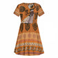 Personalized Beautiful Woman African Kid Short Sleeve Dress