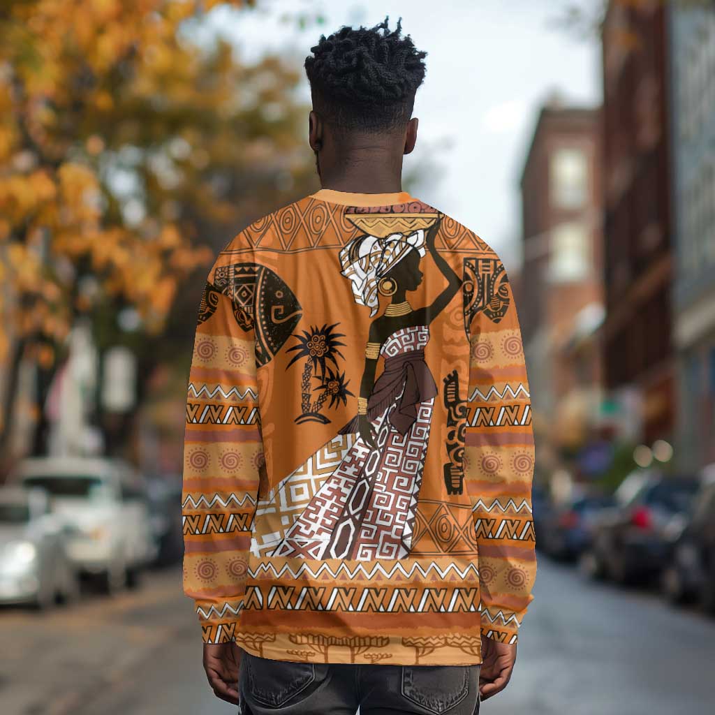 Personalized Beautiful Woman African Long Sleeve Shirt DT02