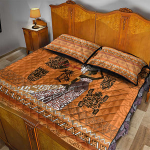 Personalized Beautiful Woman African Quilt Bed Set