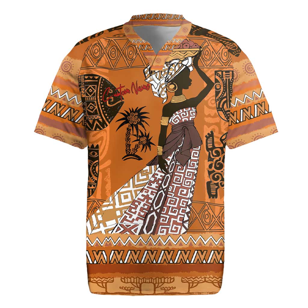 Personalized Beautiful Woman African Rugby Jersey