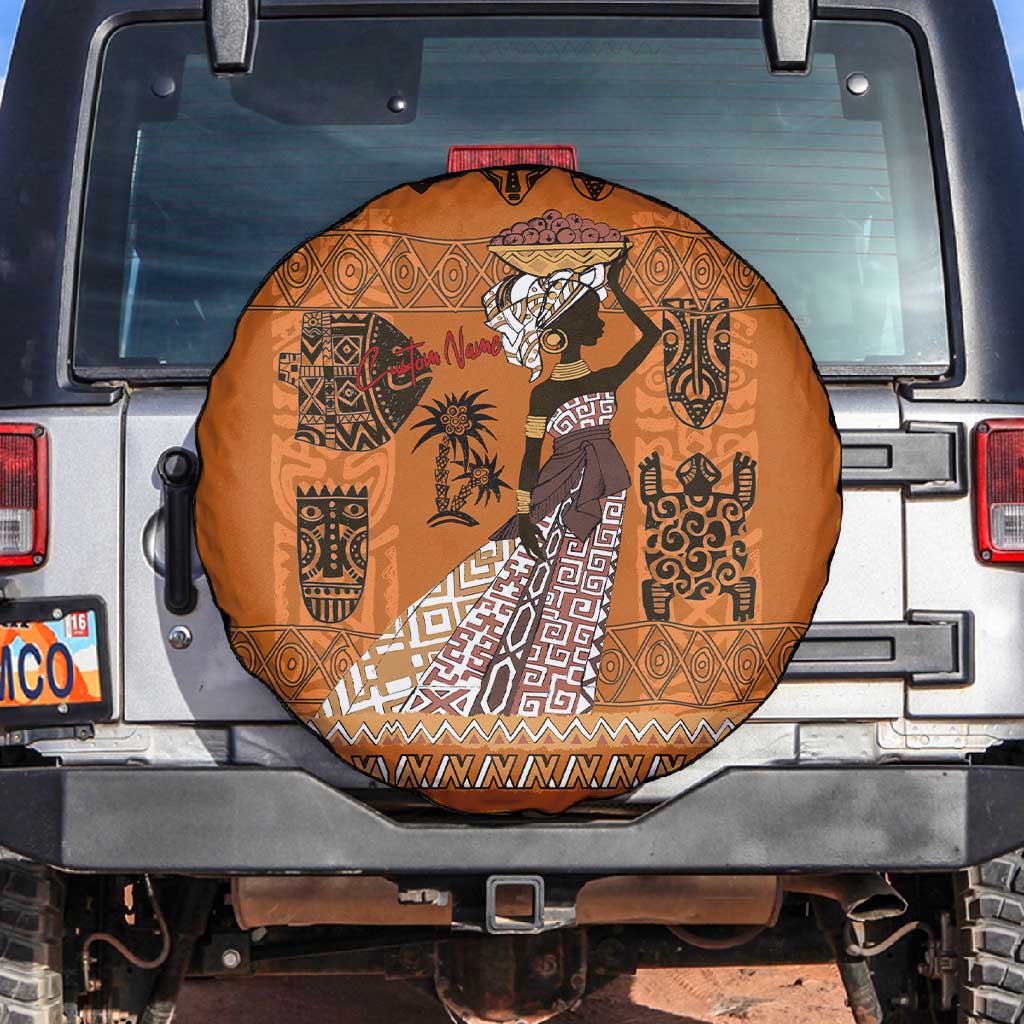 Personalized Beautiful Woman African Spare Tire Cover