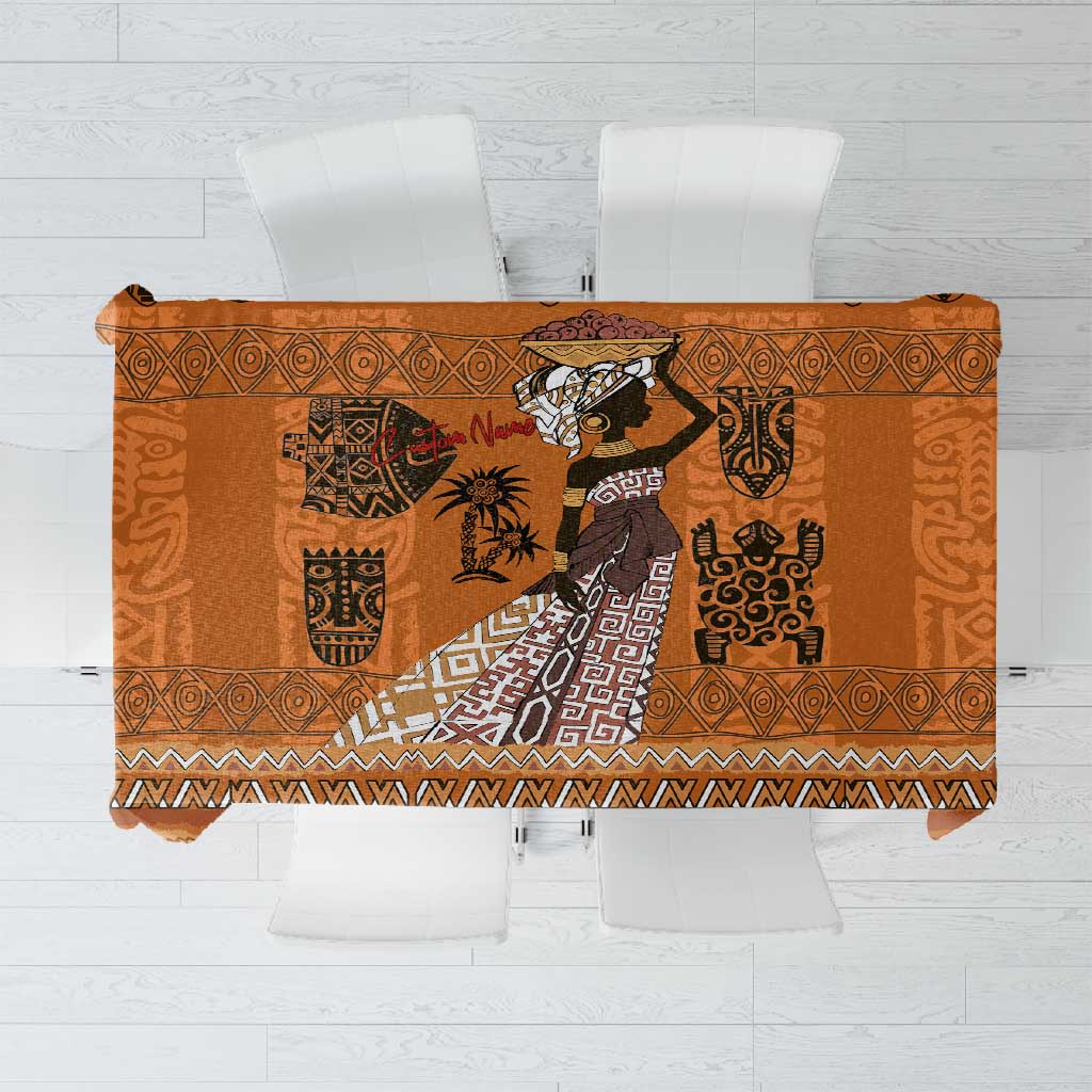 Personalized Beautiful Woman African Tablecloth