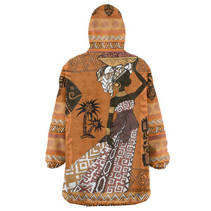 Personalized Beautiful Woman African Wearable Blanket Hoodie