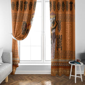 Personalized Beautiful Woman African Window Curtain