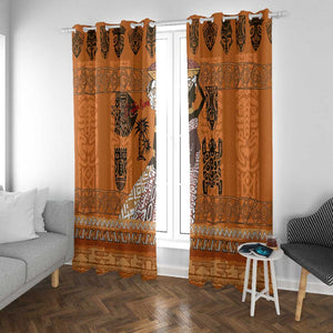 Personalized Beautiful Woman African Window Curtain