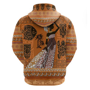 Personalized Beautiful Woman African Zip Hoodie