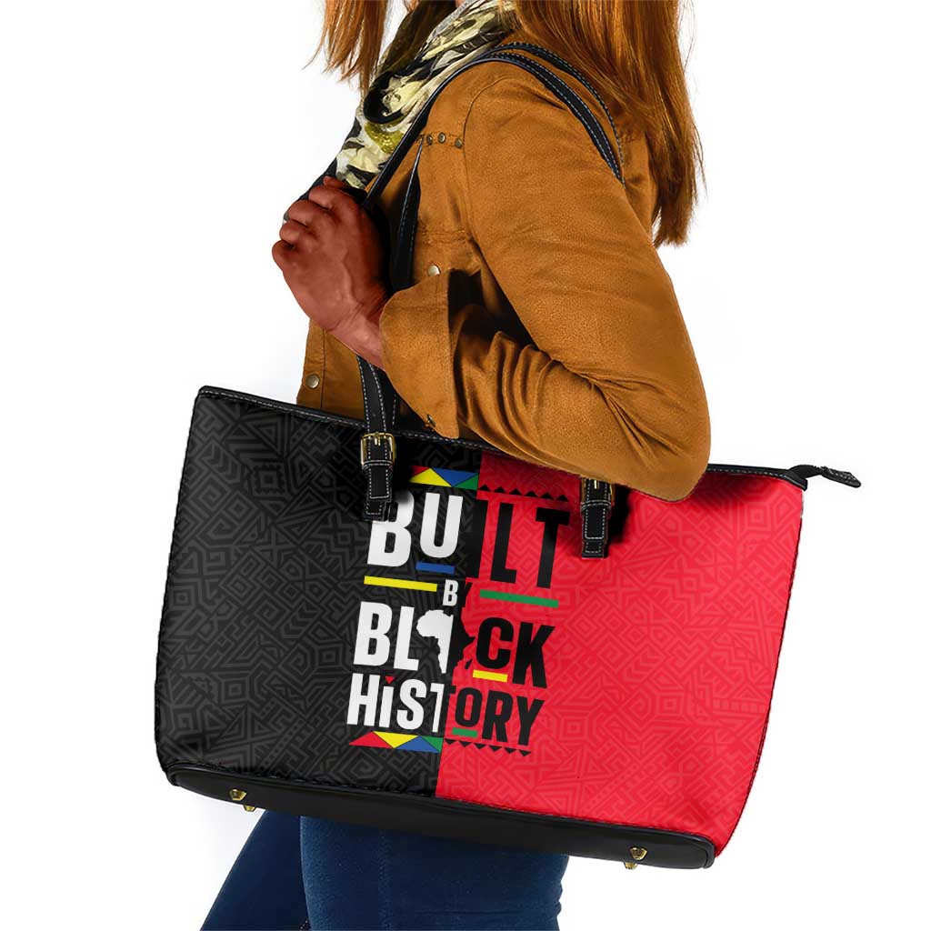 Built By Black History Leather Tote Bag