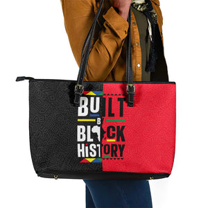 Built By Black History Leather Tote Bag