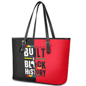 Built By Black History Leather Tote Bag