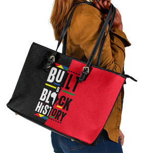 Built By Black History Leather Tote Bag