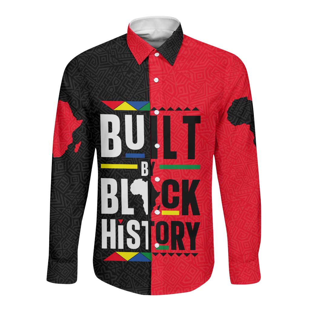 Built By Black History Long Sleeve Button Shirt